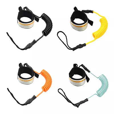 Elastic Coiled Raft Kayak Safety Hand Rope Stand Up Paddle Board Surfing Leash • $10.39