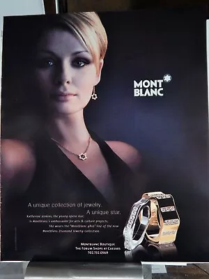 Mont Blanc Fine Jewelry / Nyc Club Scene Photos   Vtg 2007 Lg Advertisement • $17.90