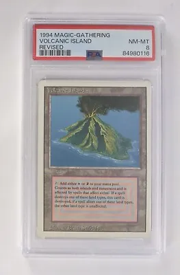 1994 MTG Magic: The Gathering PSA 8 Volcanic Island Revised TCG Dual Land • $900