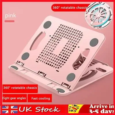 Adjustable Foldable Laptop Stand Universal Portable Notebook Holder (Pink) • £8.29