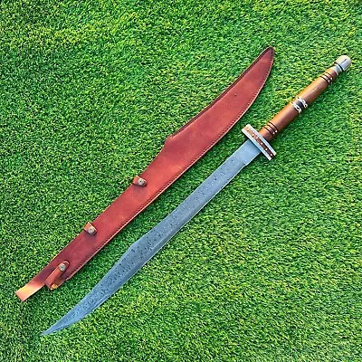 34  Stunning Custom Handmade Forged Damascus Steel Hunting Viking Sword Ex-6634 • $28