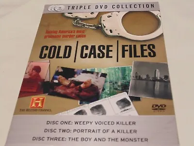 £3.49 • Buy Cold Case Files – Region 2 Triple DVD Collection Unsolved Crimes – Used