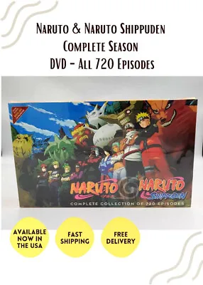 Naruto & Naruto Shippuden Complete Season Eng Dub DVD-All 720 Eps-Fast Shipping! • $153