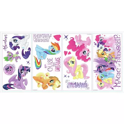 5 In. X 11.5 In. 18-Piece My Little Pony The Movie Peel And Stick Wall Decals Wi • $29.16