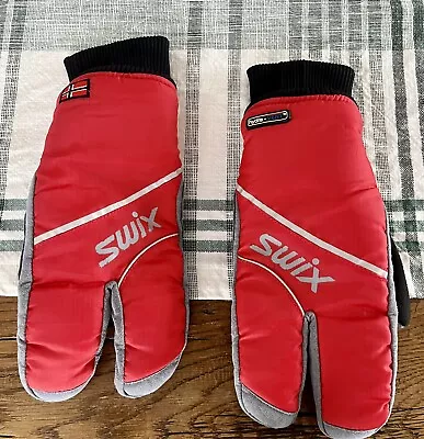 Swix Split Finger Lobster Nordic Ski Gloves Red Men’s Size Medium • $19.99