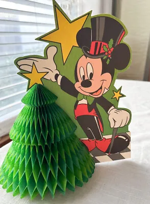 Vintage Christmas EUREKA WALT DISNEY MICKEY MOUSE 11  CENTERPIECE CHRISTMAS • $25