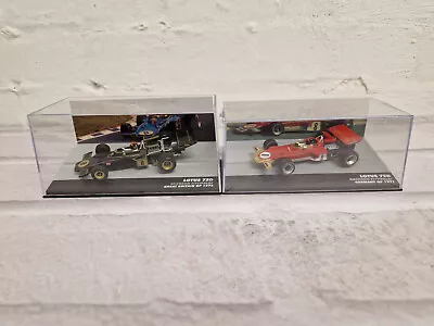 EMERSON FITTIPALDI Set Of 2 Lotus 72D F1 Racing Car 1971/72 Diecast Model 1:43 • £26.99