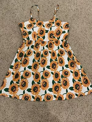 Vintage Handmade ‘90s Sunflower Sun Dress • $15