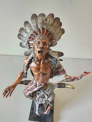 Mixed Media Bronze Native American Statue By Medina. 105/950 • $1200