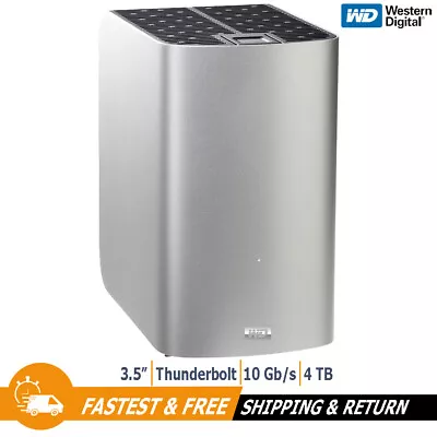 WD My Book 4TB RAID Thunderbolt Duo Dual-Drive External Hard Drive WDBUSK0040JSL • $164.55