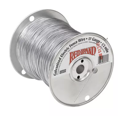 Red Brand 85617 Silver Galvanized Steel Electric-Powered Fence Wire 2640 Ft. • $60.71