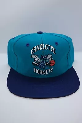 Vintage 1990's Charlotte Hornets NBA Basketball Teal Competitor Snapback Hat NWT • $29.99