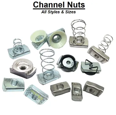 All Sizes & Styles Of Nuts Spring Cone Twirl For Unistrut Steel Channel • $5.99