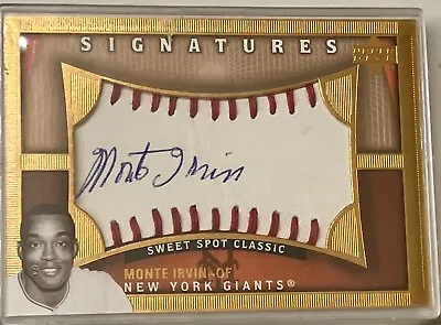 MONTE IRVIN Auto HOF 2005 UD Sweet Spot Classic New York Giants Cubs Baseball • $20.94