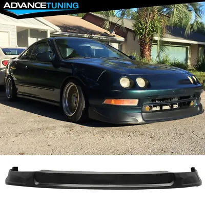 Fits 94-97 Acura Integra Type-C Unpainted Black Front Bumper Lip Spoiler PU • $74.99