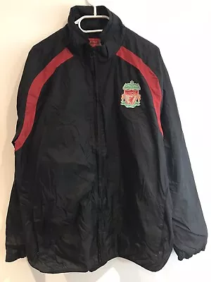 Liverpool LFC Rain Full Zip Jacket Size Large Soft Shell Coaches Training Top • £19.99