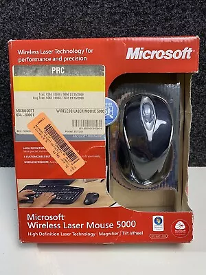 Microsoft Wireless 4-Way Scrolling Laser Mouse 5000 - Metallic Black OPENED • $47.36