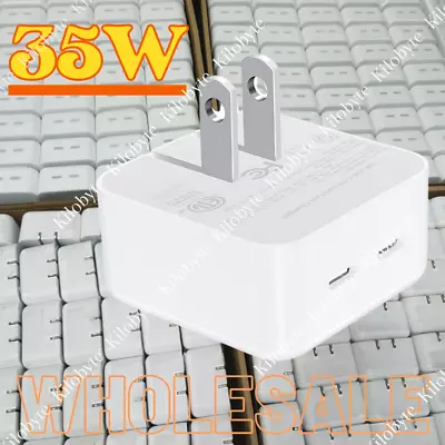Wholesale Bulk 35W Dual USB Type C Fast Charger Cube For IPhone IPad Macbook Air • $10.25