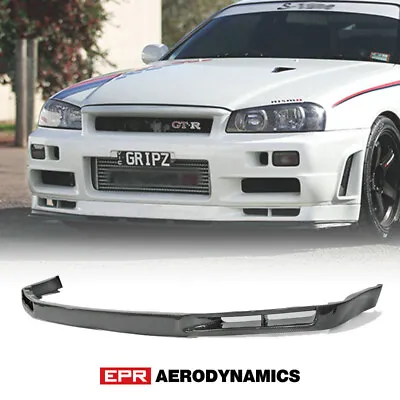 For Nissan R34 Skyline GTR Nis Style Carbon Fiber Front Bumper Lip Exterior Kit • $680