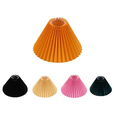 Pendant Lampshade Fabric Table Lamp Pleated Lampshade For Bedroom Hotel • £6.18