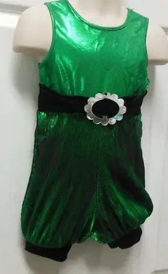 NWT X Small Ch Metallic Green Costume Green Munchkin Dance Pageant W/headpiece  • $18.39