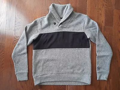 Marc Ecko Cut & Sew Shawl Turtleneck Sweater Pullover Heather Gray Size Medium • $19.99