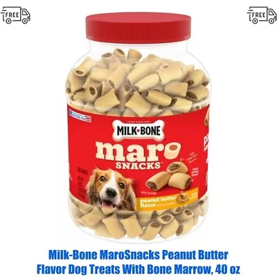 Milk-Bone MaroSnacks Peanut Butter Flavor Dog Treats With Bone Marrow 40 Oz • $10.84