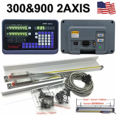 ToAuto Digital Readout 12  & 36  Linear Scale W/ DRO 2 Axis For Bridgeport Mill • $187.95