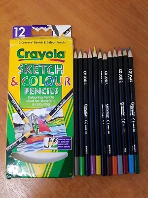 12 Crayola Sketch & Colour Pencils Very Good Condition • £4.49