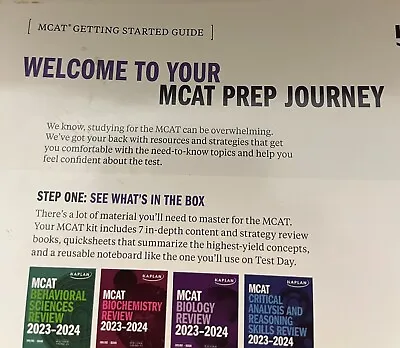 $130 • Buy Kaplan MCAT Complete 7-Book Subject Review 2022-2023 And MCAT QuickSheets