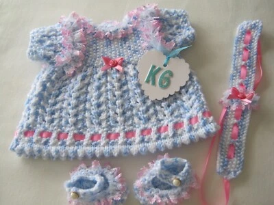 £3.50 • Buy Hand Knitted Clothes For Approx 14ins Baby Doll K6