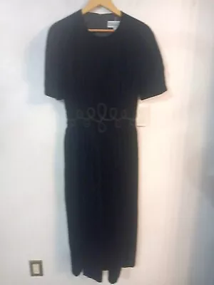 Jessica Howard Vintage 80s Black Midi Velvet Evening Gown Dress Womens 8 NWT USA • $65