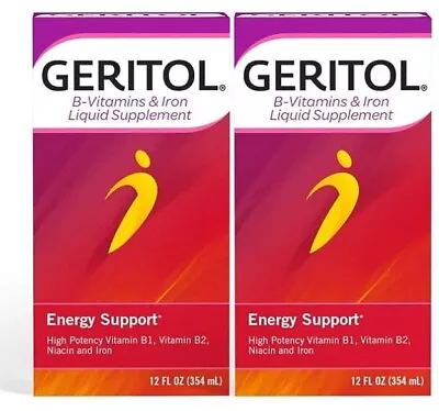 2X Geritol Liquid Energy Support B-Vitamins & Iron Supplement 12 Oz Exp 3/2025 • $22.95