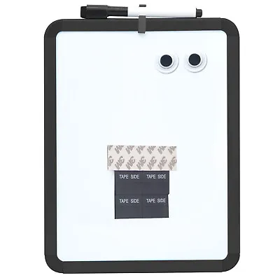 Magnetic Dry Erase Board With Marker Magnets For Locker Fridge Black 8.5”x11” • $11.95
