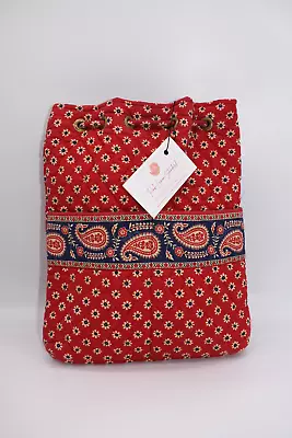 Vera Bradley Drawstring Backsack/Backpack In  Americana Red -2003  • $15.78