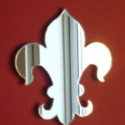 Fleur De Lys Acrylic Silver Mirror (Several Sizes Available) • $80.28