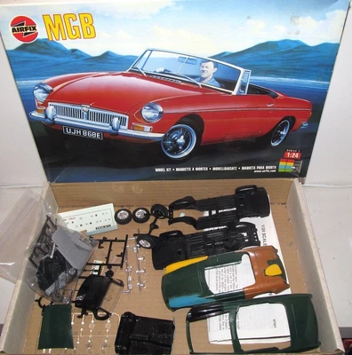 £19.99 • Buy Airfix / Aoshima 1/24 MG MGB Roadster Kit For Building W Spares & Extras In Box