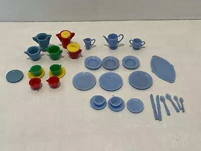 Vintage IRWIN Lot Kitchen Dishes Plastic Doll House Furniture Toys • $9.99