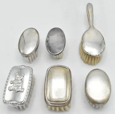 Lot Of 6 Vintage Baby Brush Pewter Sterling See Description • $69.99