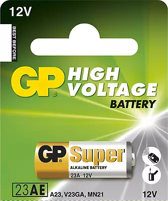 1 X GP® 23A A23 MN21 12V High Voltage Alkaline Battery LRV08 AG23 Long Expiry • £2.52