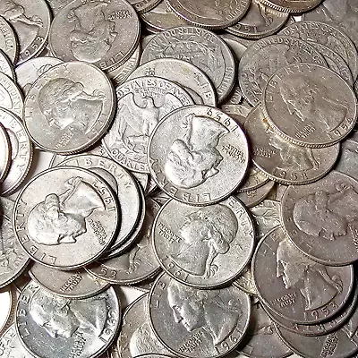 Silver Washington Quarter(s)-90%-1932-1964 Circulated-Free USA Shipping! • $6.45