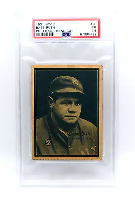 1931 W517 Babe Ruth Portrait Hand Cut #20 FR 1.5 PSA • $3999.99