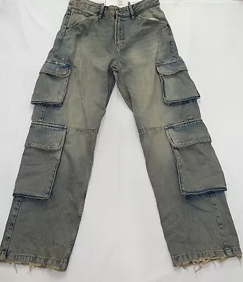 Zara UTILITY CARGO RELAXED Fit Jeans Multi-functional Size 32 • $65