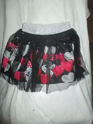 Disney Minnie Mouse Red White Tulle Skirt Tutu Elastic Waist 6X • $4.95