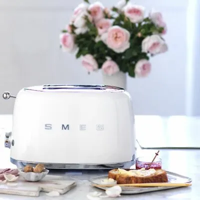 £153 • Buy Smeg TSF01WHUK 50's Retro 2 Slice Toaster White