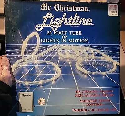 Vintage Mr Christmas LightLine 25' Tube Of Light In Motion 105 Chasing Lights • $28