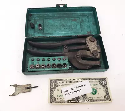 Whitney Jensen - Leather & Metal Hand Punch Set In Box No 5 Jr - Missing One Die • $50.86