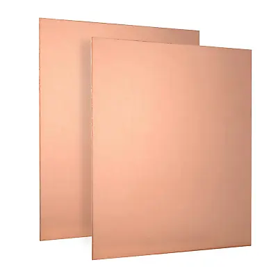 2Pcs Pure Copper Sheet Plate 6 X 6 X 24 Gauge 99.9% Cu Metal For • $13.14