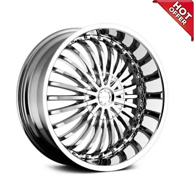 4ea 22x8.5  Strada Wheels Spina Chrome Rims(S41) • $1507