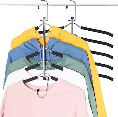 Clothes Hangers Space Saving Shirt Hangers  Non Slip Coat Hangers With Padded Fo • $35.10